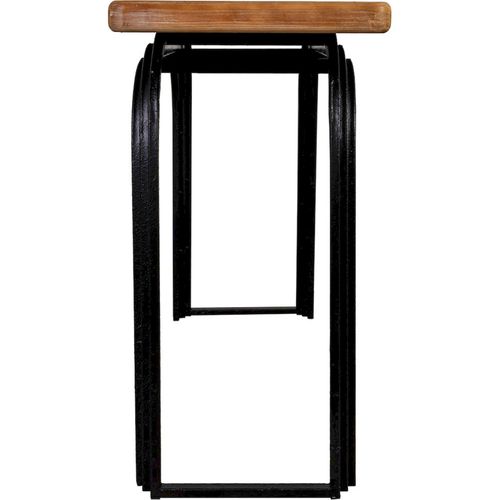 Console En Bois Noir Style Industriel Pour Entrée Élégante