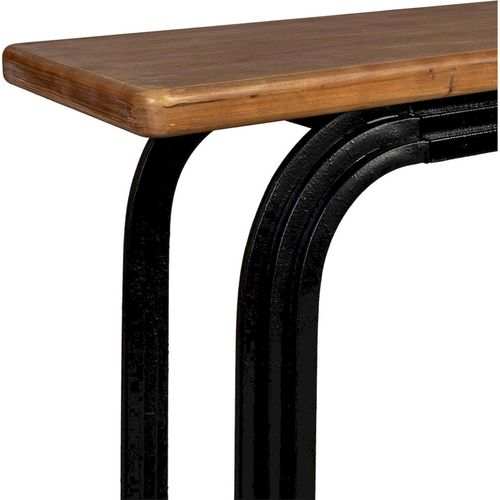 Console En Bois Noir Style Industriel Pour Entrée Élégante