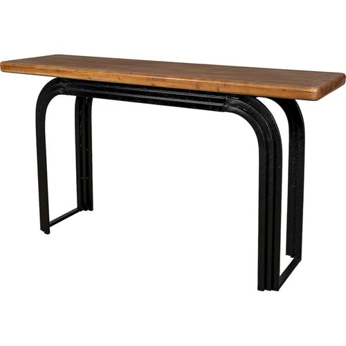 Console En Bois Noir Style Industriel Pour Entrée Élégante