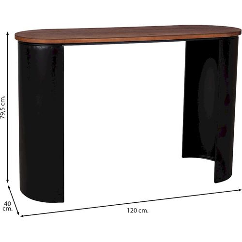 Console D'entrée Bois Noir Style Contemporain