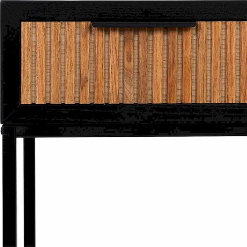 Table D Entrée Industrielle Bois Et Métal Marron Noir