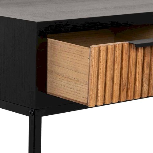 Table D Entrée Industrielle Bois Et Métal Marron Noir