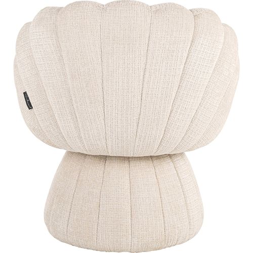 Fauteuil Lounge Design Chenille Beige Confort Contemporain