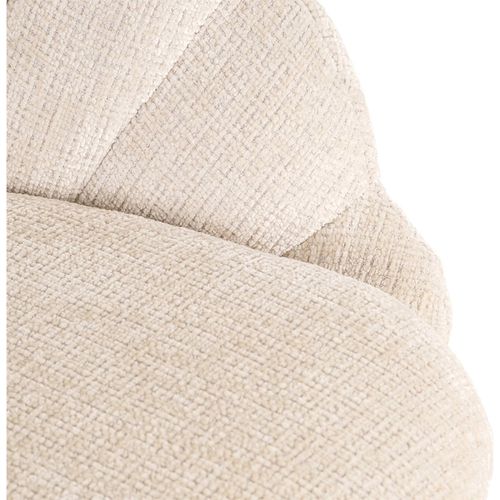 Fauteuil Lounge Design Chenille Beige Confort Contemporain