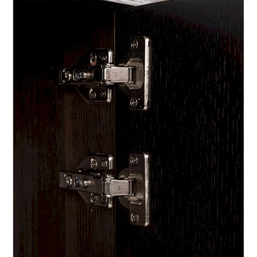 Buffet Design Contemporain 4 Portes Coloris Charbon Et Laiton