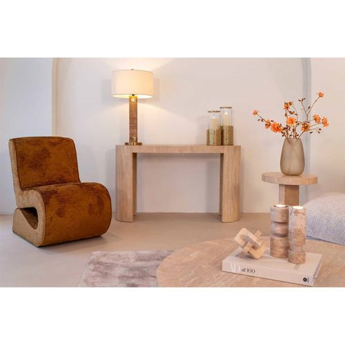 Console Murale Travertin Italien Beige Élégance Intemporelle