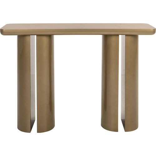 Console Murale Élégante Finition Dorée Design Contemporain