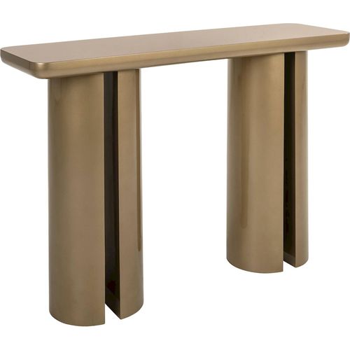 Console Murale Élégante Finition Dorée Design Contemporain