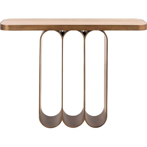 Console Murale Design Doré Brossé Élégance Contemporaine