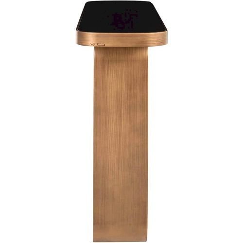 Console Murale Design Doré Brossé Élégance Contemporaine