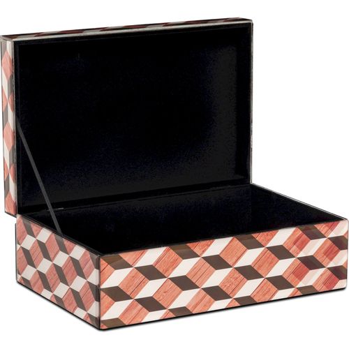 Boîte De Rangement Design En Verre Et Mdf Couleurs Multiples