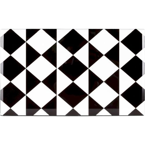 Boîte De Rangement Design Verre Et Mdf Noir Blanc Élégant