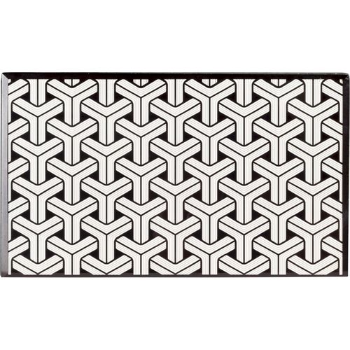 Boîte De Rangement Design Noir Et Blanc Motif Géométrique Verre