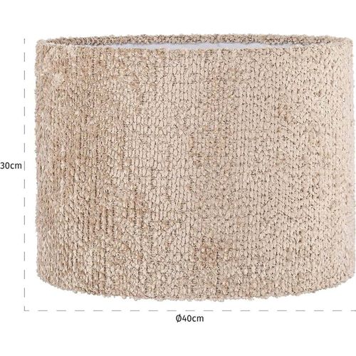 Abat Jour Élégant Beige Effet Texturé Intérieur Blanc
