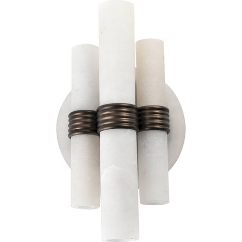 Applique Murale Blanche Design En Albâtre Et Fer Élégant