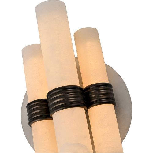 Applique Murale Blanche Design En Albâtre Et Fer Élégant