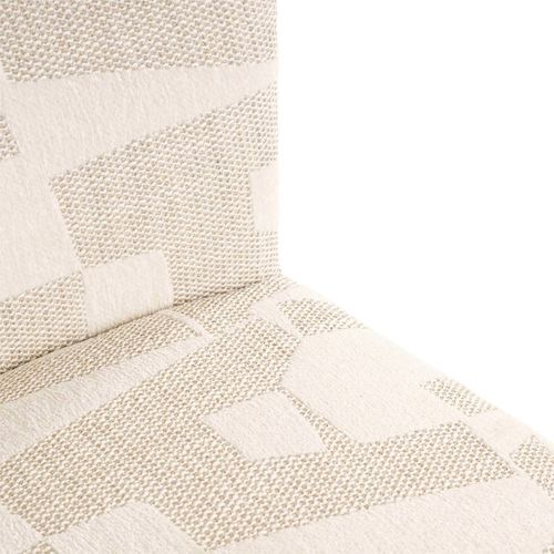 Chaise Design à Roulettes Motif Beige Graffic Pour Salle à Manger