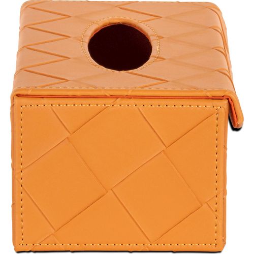 Boîte à Mouchoirs Orange Design En Cuir Pu Élégant Décoratif