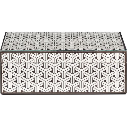 Boîte De Rangement Design Noir Et Blanc Motif Géométrique