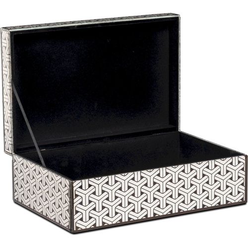 Boîte De Rangement Design Noir Et Blanc Motif Géométrique