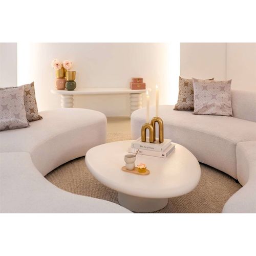 Meuble TV Design Courbes Finition Claire Et Look Organique