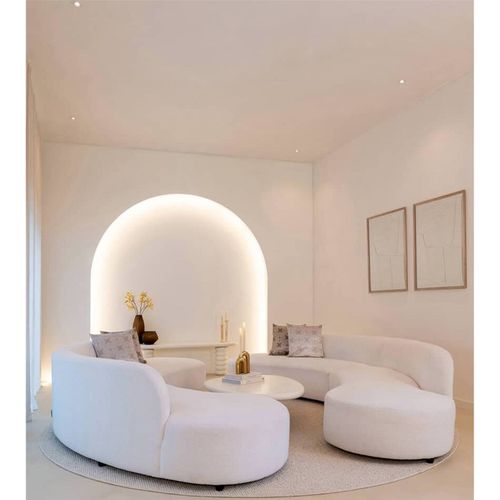 Meuble TV Design Courbes Finition Claire Et Look Organique