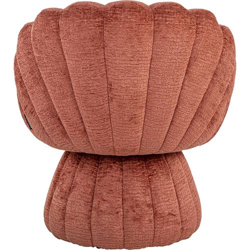 Fauteuil Lounge Rose Blush Cocooning Velours Élégant