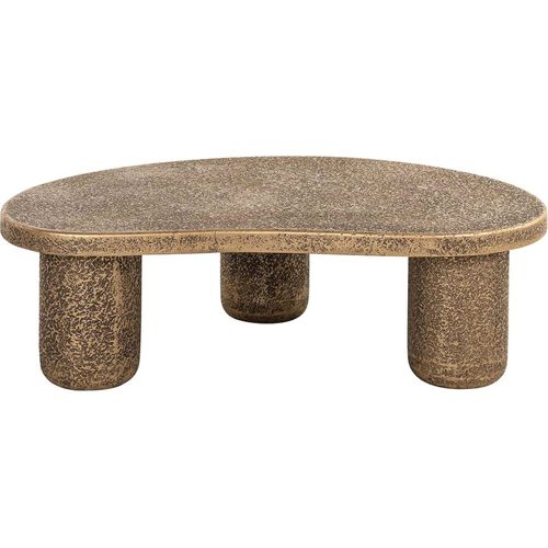 Table Basse Design Bronze Forme Organique Élégante