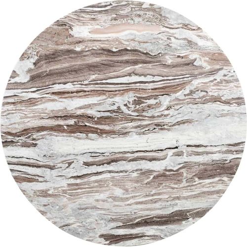 Table à Manger Ronde En Marbre Et Bois Style Contemporain