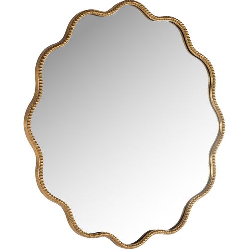 Miroir Mural Doré Forme Ondulée Chic Décoration Élégante