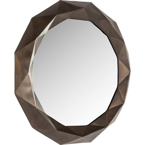 Miroir Mural Doré Design Contemporain Effet Facetté Élégant