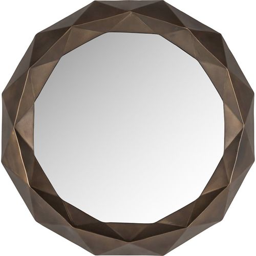 Miroir Mural Doré Design Contemporain Effet Facetté Élégant