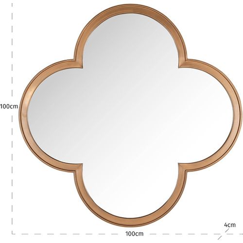 Miroir Design Doré Brossé Style Moderne Pour Décoration Murale