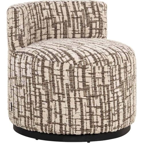 Fauteuil Lounge Design Tissu Crème Confort Dalia