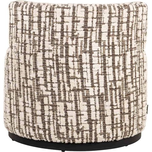 Fauteuil Lounge Design Tissu Crème Confort Dalia