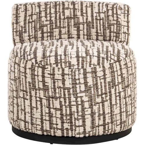 Fauteuil Lounge Design Tissu Crème Confort Dalia