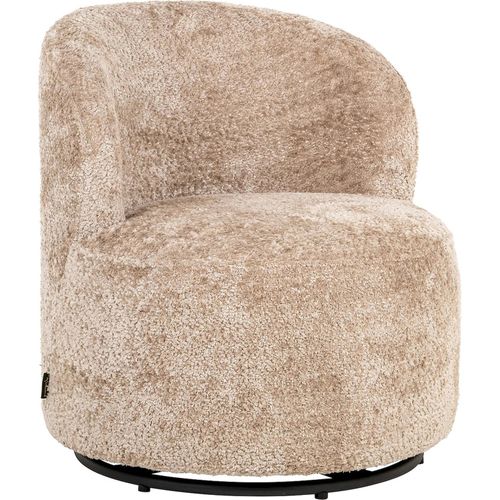 Fauteuil Lounge Enfant Doux Effet Mouton Pivotant Naturel