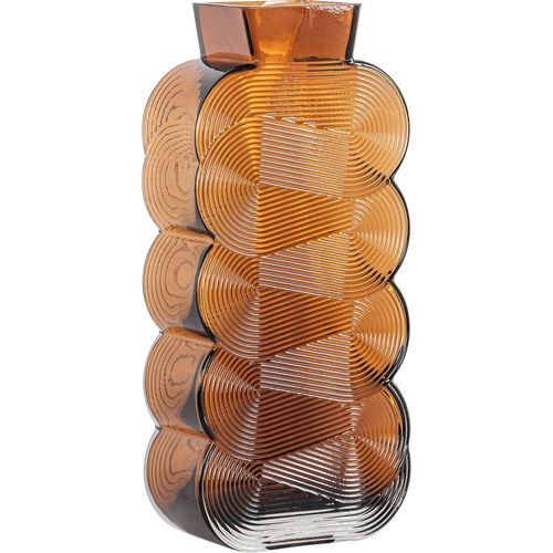 Vase Décoratif En Verre Brun Style Venise Contemporain