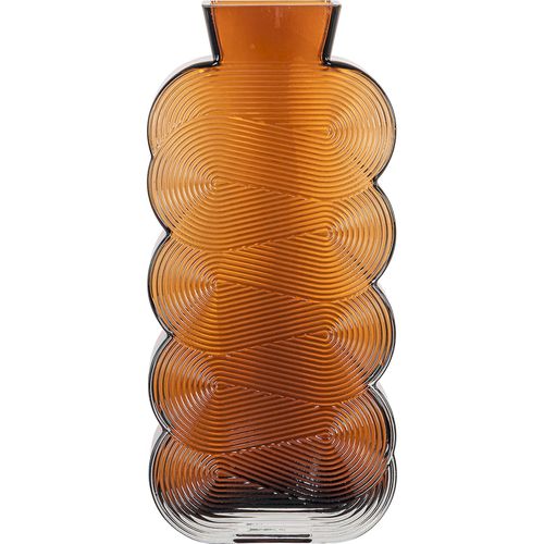 Vase Décoratif En Verre Brun Style Venise Contemporain