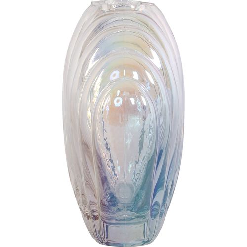 Vase Décoratif En Verre Iridescent Inspiration Coquillage