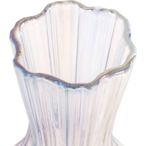 Vase Décoratif Iridescent En Verre Soufflé Pour Intérieur Raffiné