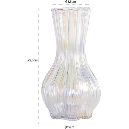 Vase Décoratif Iridescent En Verre Soufflé Pour Intérieur Raffiné
