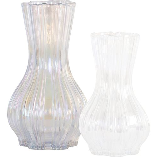 Vase Décoratif Iridescent En Verre Soufflé Pour Intérieur Raffiné