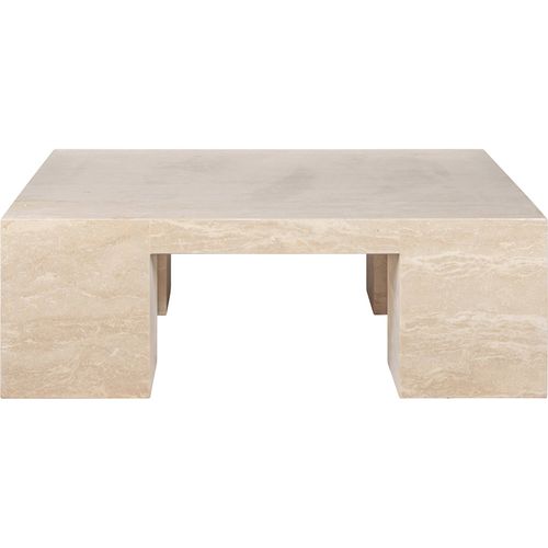 Table Basse Design Travertin Beige Élégance Contemporaine