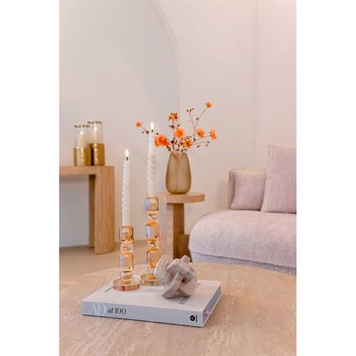 Table Basse Ronde En Travertin Beige Style Contemporain