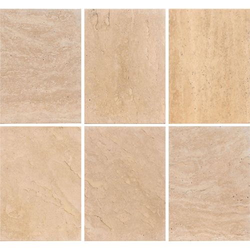 Table Basse Ronde En Travertin Beige Style Contemporain