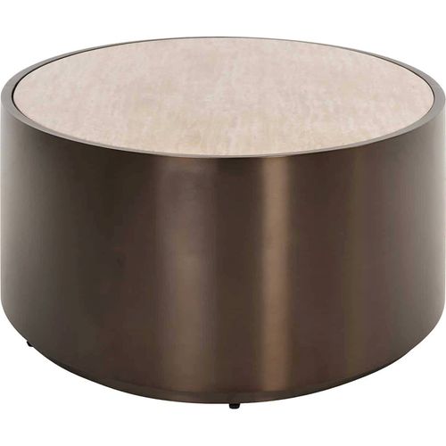 Table Basse Ovale Bronze Effet Marbre Ambiance Contemporaine
