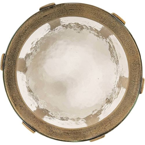 Table Dappoint Élégante Finition Laiton Et Plateau En Verre