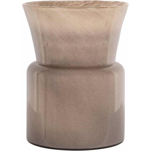 Vase Décoratif En Verre Taupe Style Contemporain
