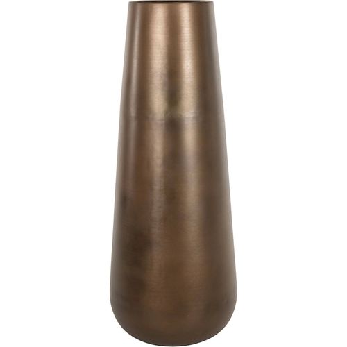 Vase Décoratif En Aluminium Finition Laiton Antique Élégant